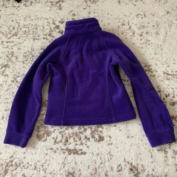 Columbia Fleeced Jacket Girls Purple - Picture 7 of 7